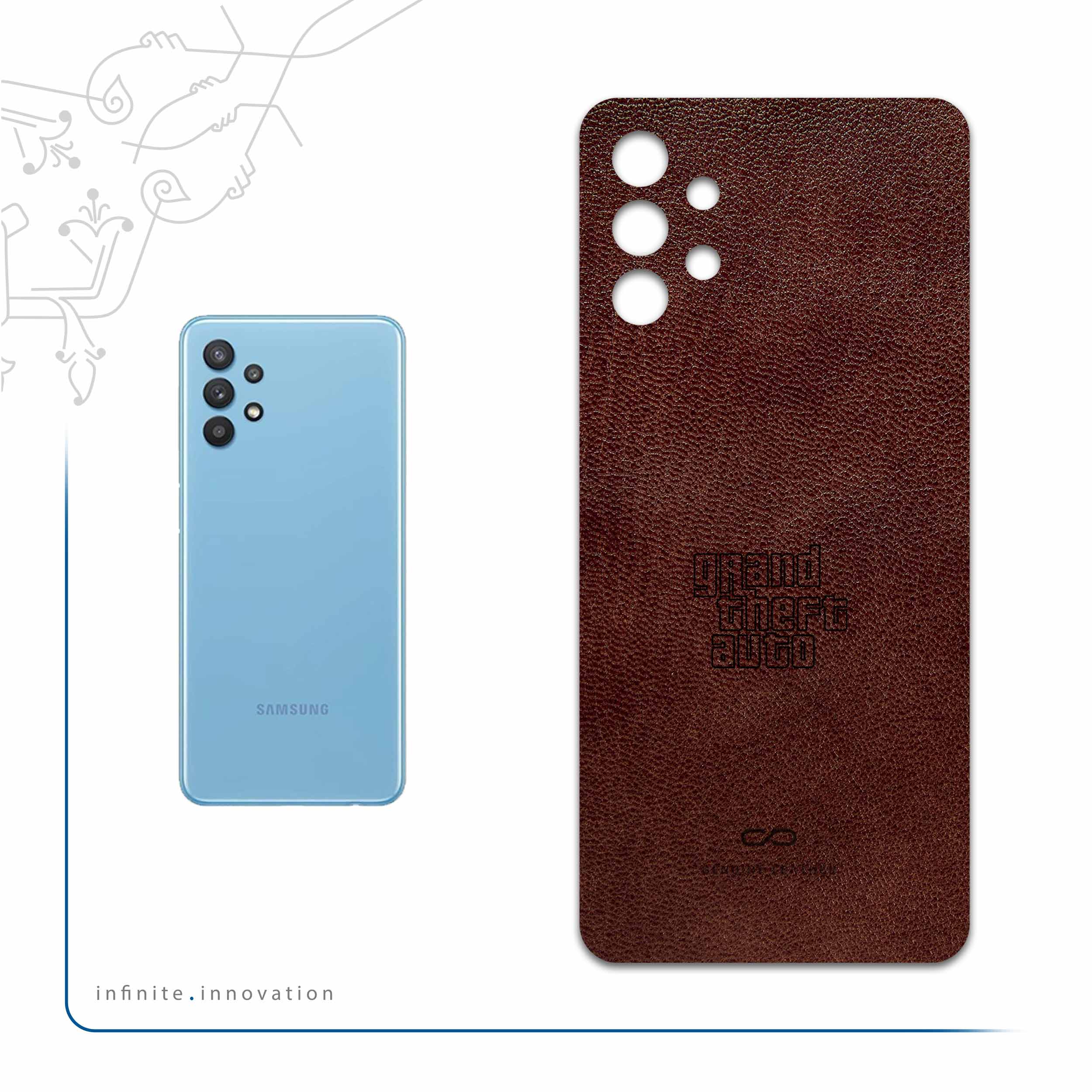 برچسب پوششی ماهوت مدل NL-GTA مناسب برای گوشی موبایل سامسونگ Galaxy M32 5G