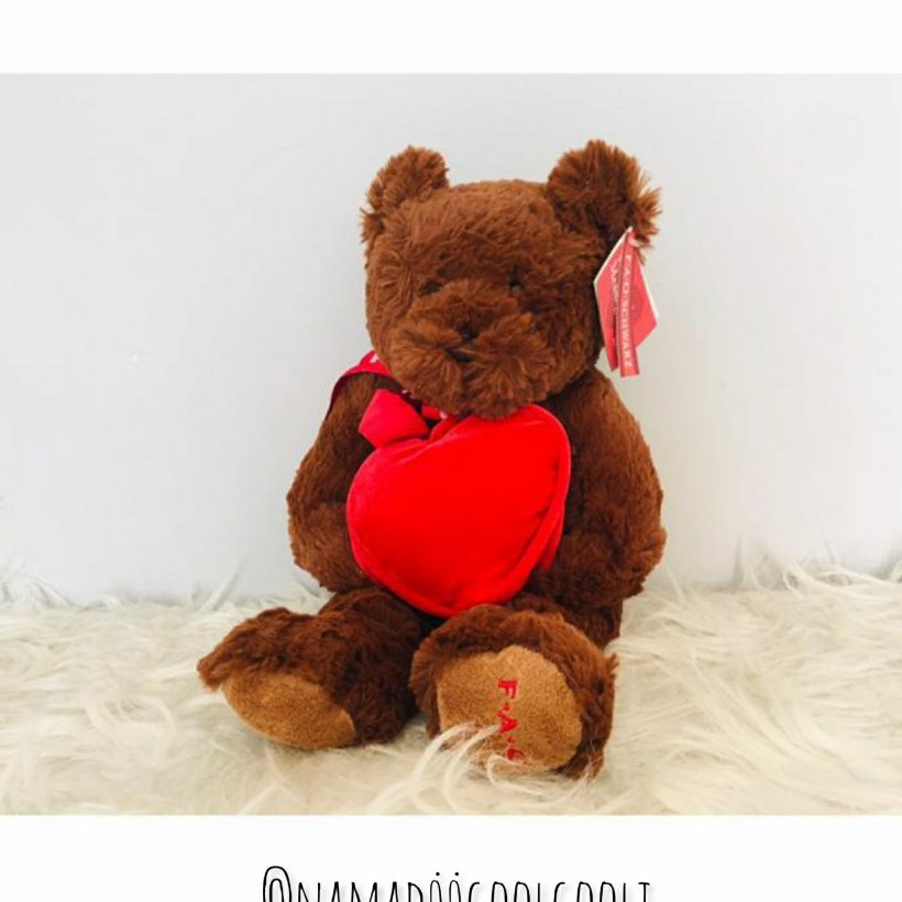 خرس سخنگو قهوه ای قلبی(کادویی.ولنتاین)