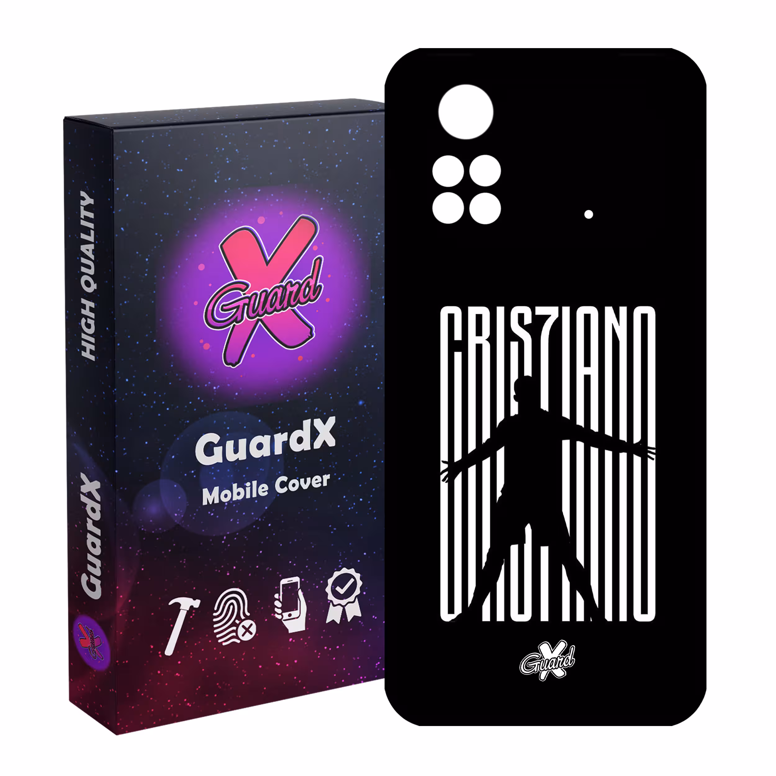 کاور گارد ایکس طرح CR7 مدل Glass10115 مناسب برای گوشی موبایل شیائومی Poco M4 Pro 4G
