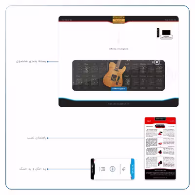 برچسب پوششی ماهوت مدل Guitar-Instrument مناسب برای تبلت سامسونگ Galaxy Tab S4 10.5 2018 T830
