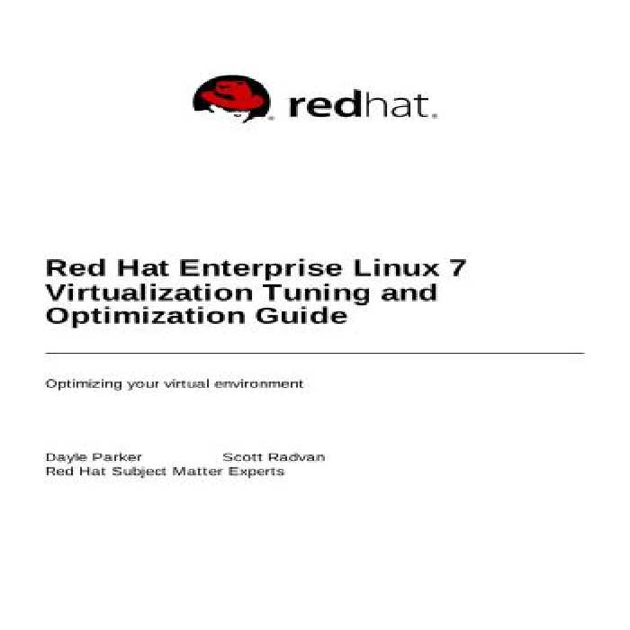 خرید و دانلود نسخه کامل کتاب Red Hat Enterprise Linux 7 Virtualization Tuning and Optimization Guide