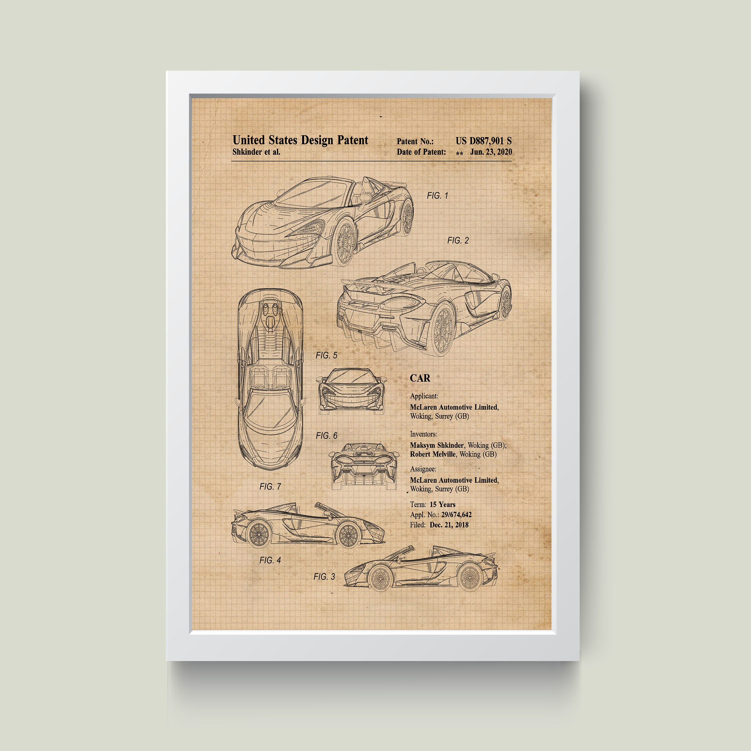 تابلو مدل Mclaren کد m2602-w