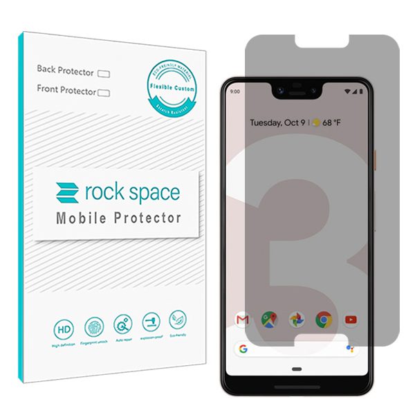 گلس گوگل pixel3 XI مدل نانو هیدروژل پرایوسی برند راک اسپیس کد S