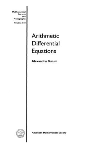 خرید و دانلود نسخه کامل کتاب Arithmetic differential equations