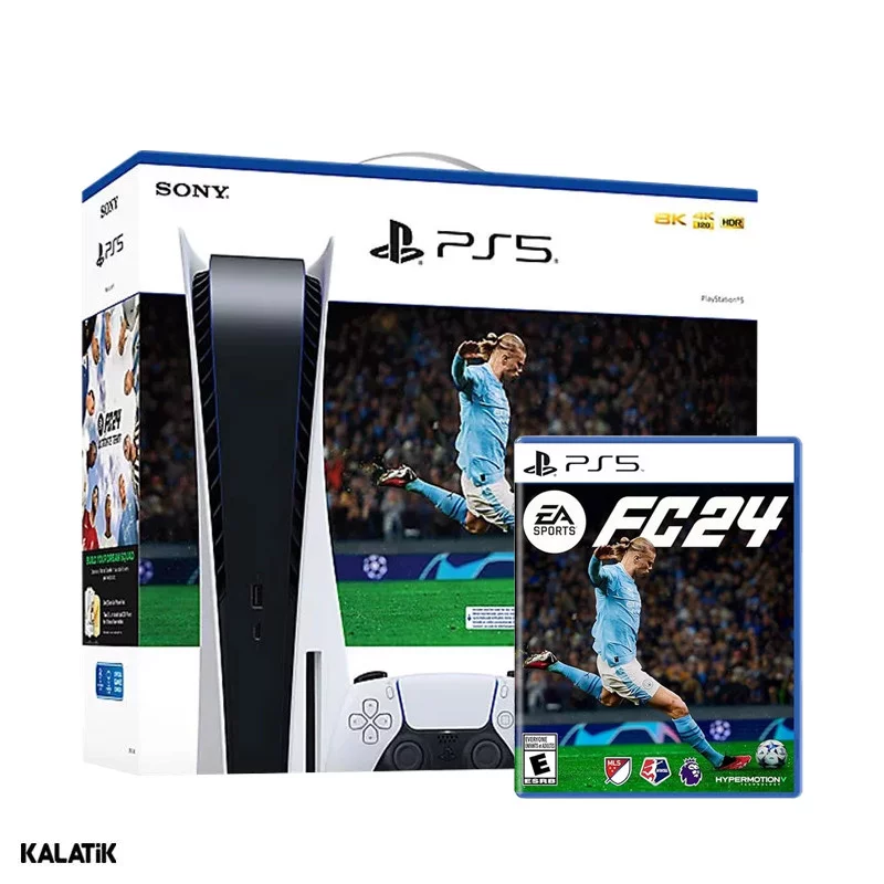 کنسول بازی سونی مدل PlayStation 5 کد CFI-1216A ریجن 2 اروپا ظرفیت 825 گیگابایت باندل EA Sports FC 24