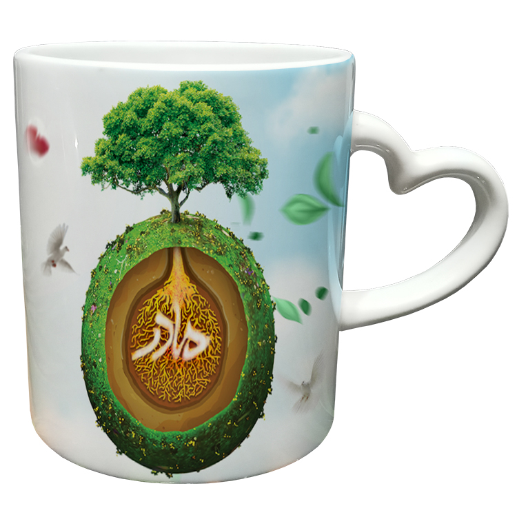 ماگ مدل دسته قلبی طرح روز مادر کد 62
