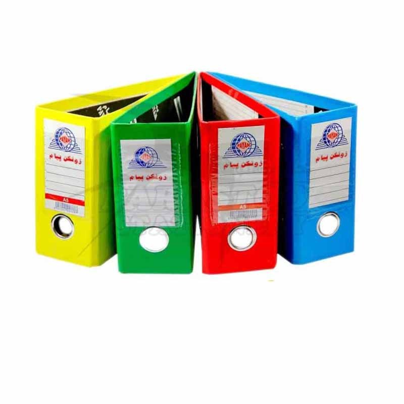 زونکن اداری پیام سایز A5 سلفونی 8سانتیمتر - بسته 10 عددی