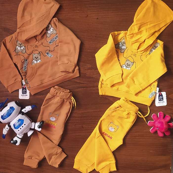 هودی شلوار اسپرت تدی سایز 30و35