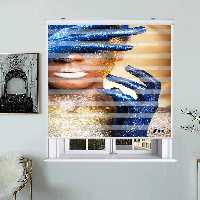 پرده زبرا زیو کد W4022 سایز 150X150 سانتی متر