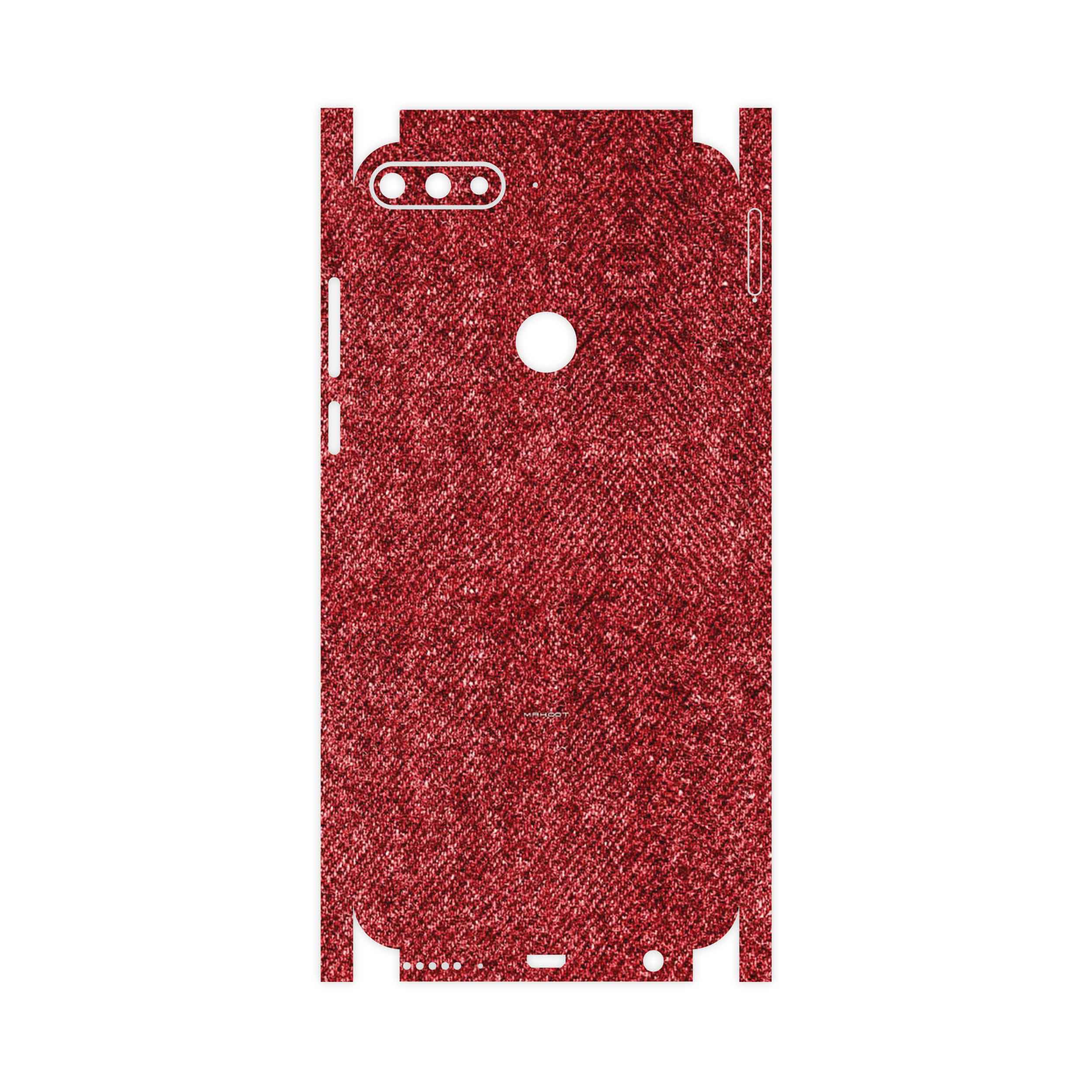 برچسب پوششی ماهوت مدل Fabric Texture 4-FullSkin مناسب برای گوشی موبایل هوآوی Y7 Prime 2018