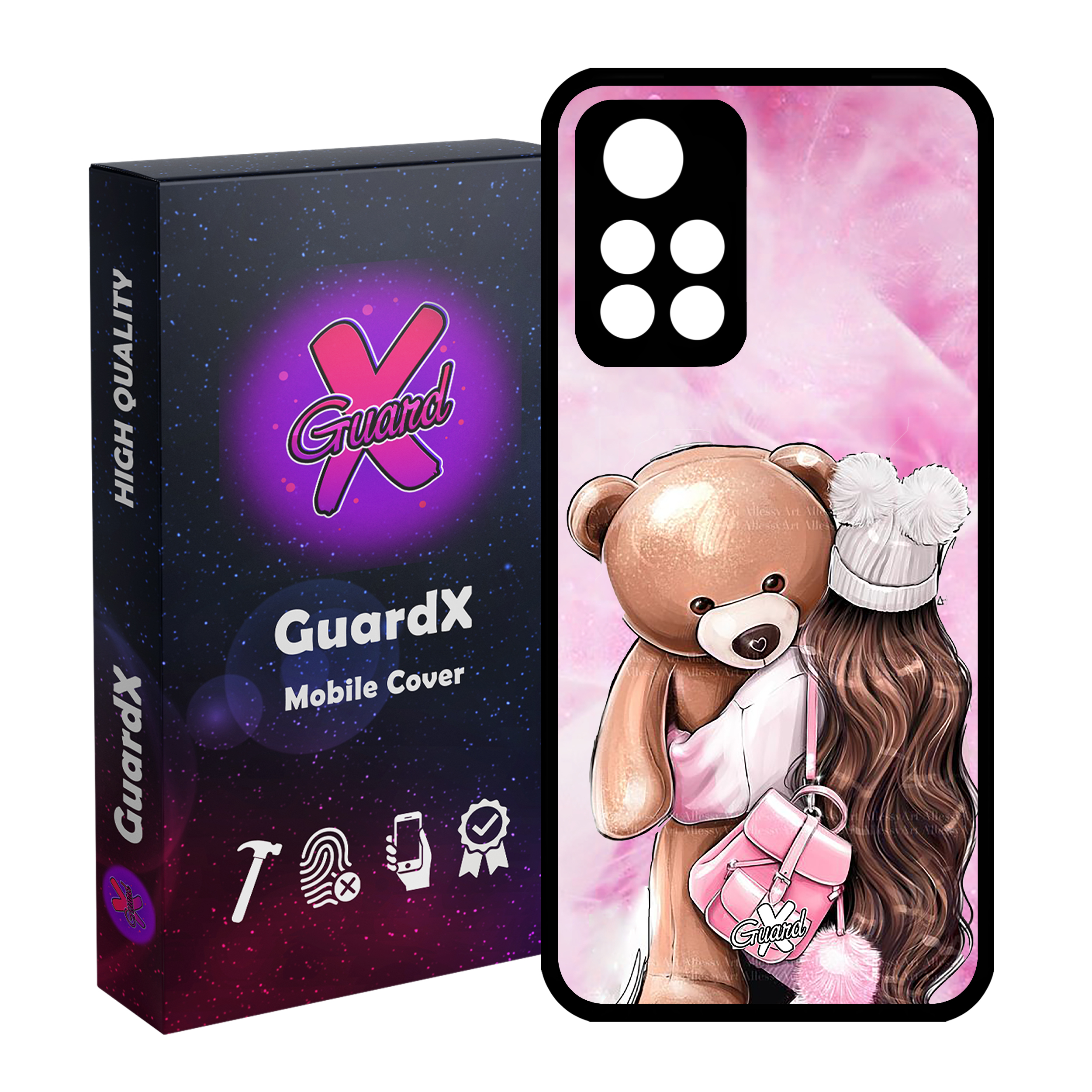 کاور گارد ایکس طرح Girl مدل Glass10088 مناسب برای گوشی موبایل شیائومی Poco M4 Pro 5G/Redmi Note 11T 5G/Redmi Note 11S 5G