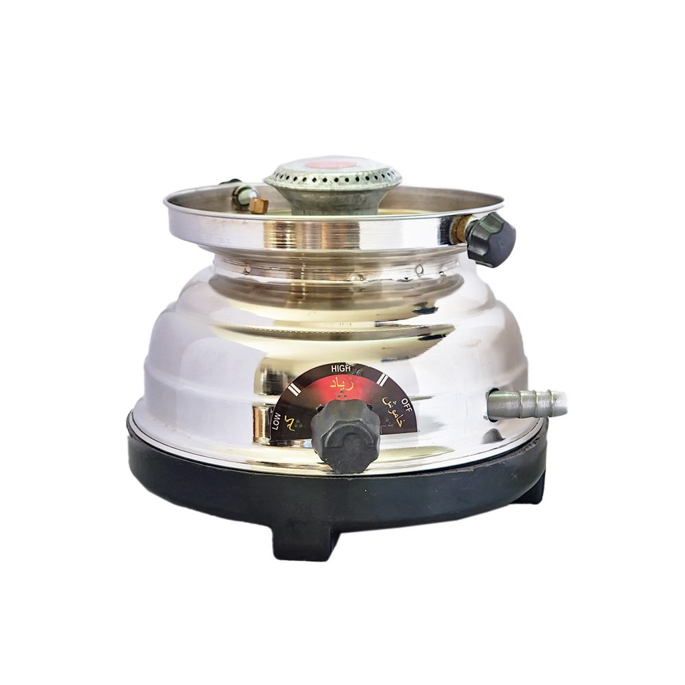 پایه سماور گازی شیر استاندارد مدل برنجی 8 لیتری شرکتی