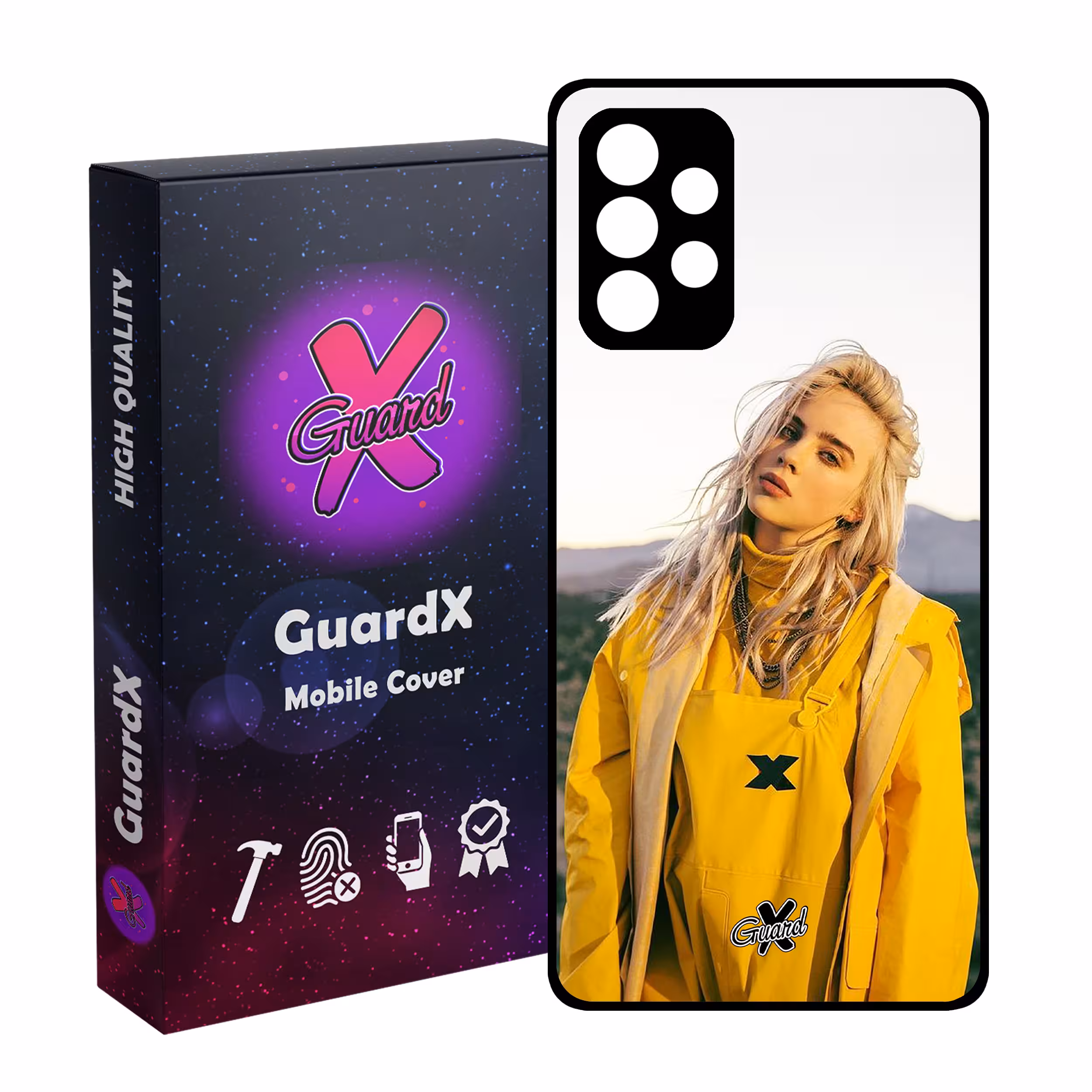 کاور گارد ایکس طرح Billie Eilish مدل Glass10227 مناسب برای گوشی موبایل سامسونگ Galaxy A53