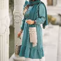 مانتو پیراهنی لینن درجه یک نرگس