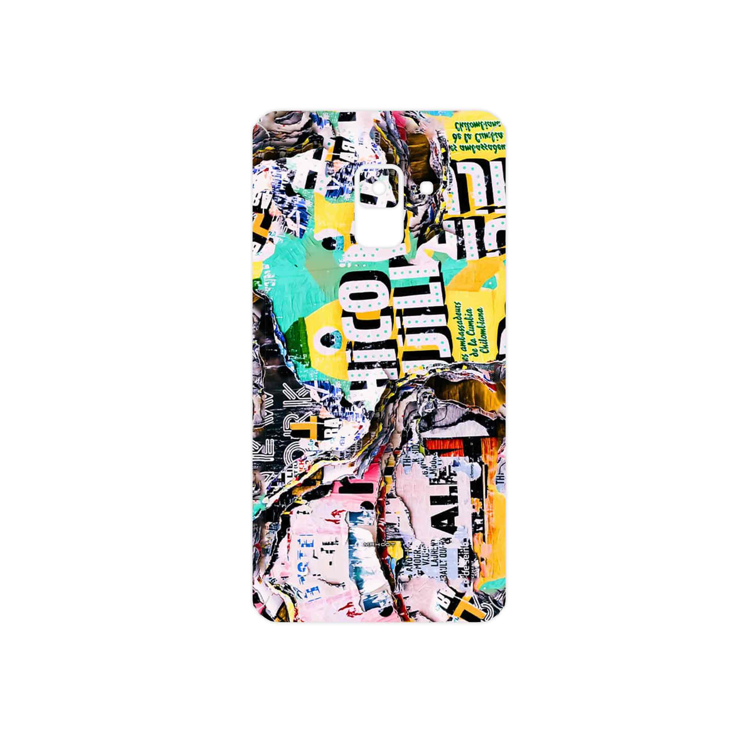 برچسب پوششی ماهوت مدل Collage of Teared Paper مناسب برای گوشی موبایل سامسونگ Galaxy A8 2018