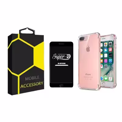 کاور مدل Kapsooli مناسب برای گوشی موبایل اپل Iphone 7 / 8 Plus به همراه محافظ صفحه نمایش