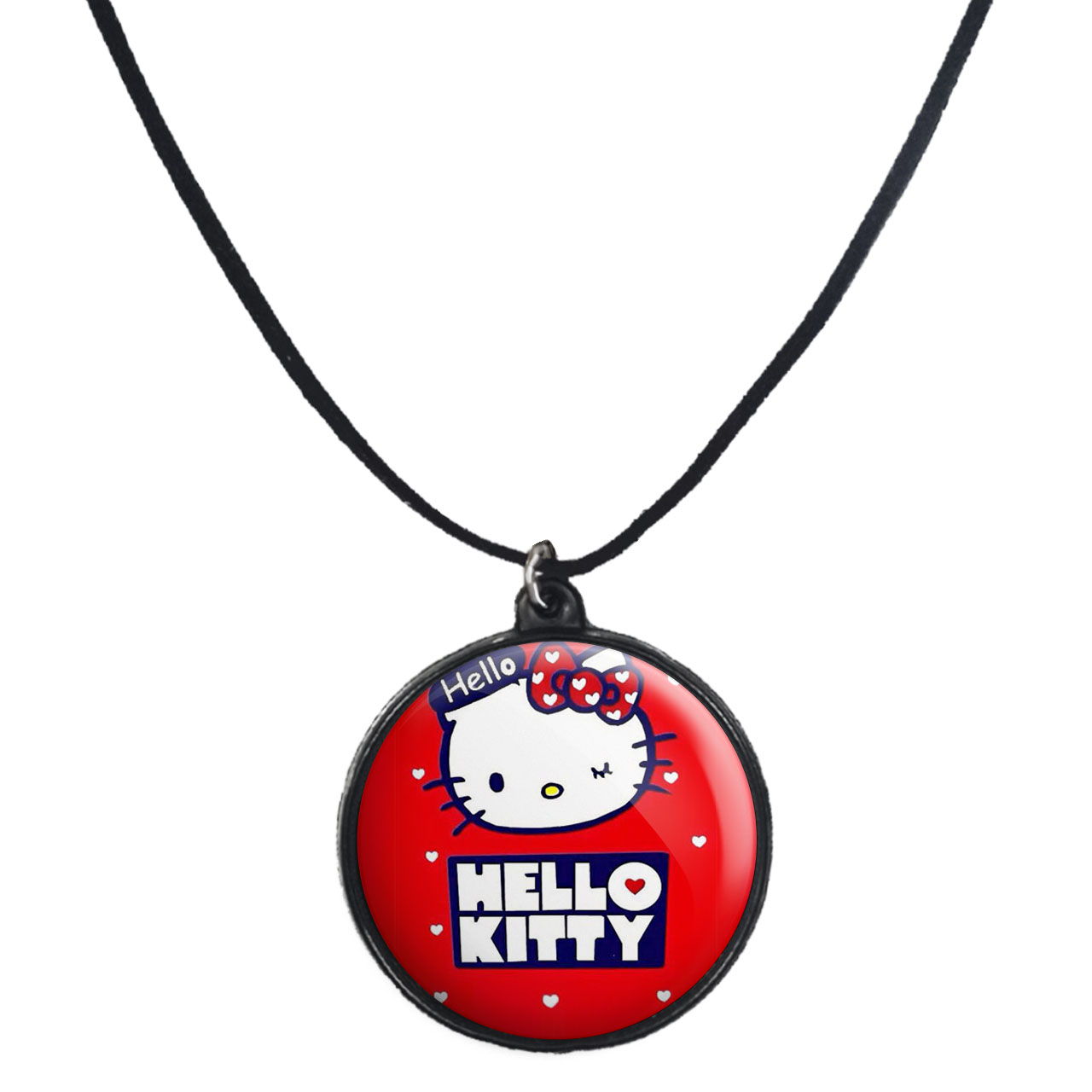 گردنبند پرمانه طرح کیتی کد pmb.22548 مدل دو طرفه