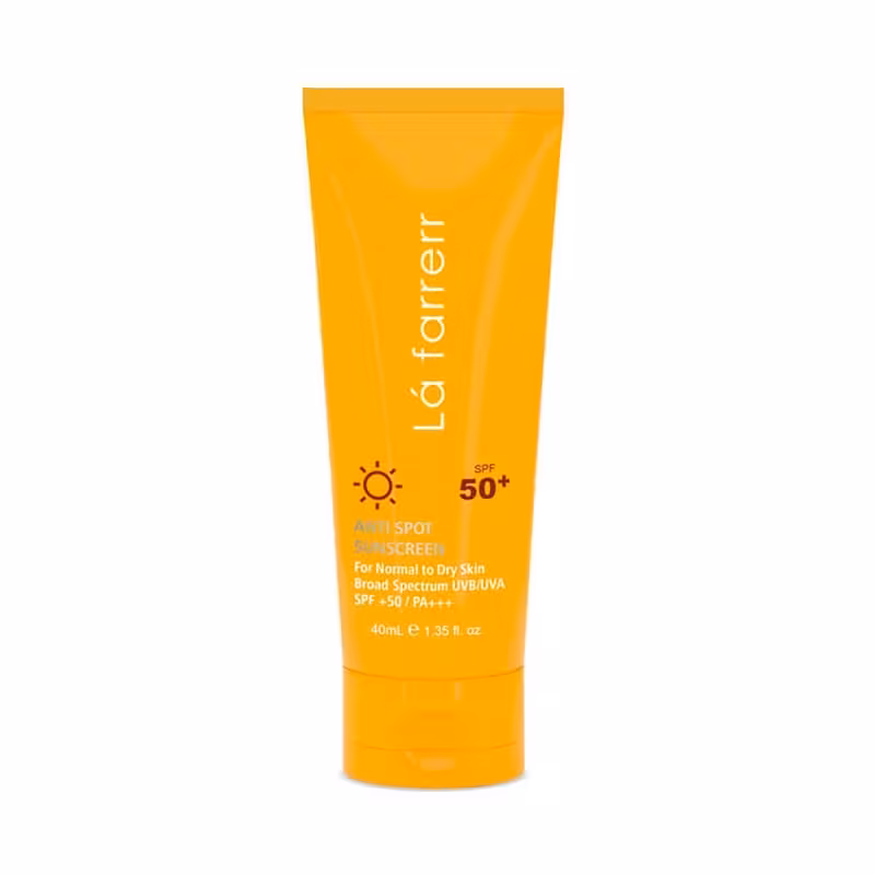 کرم ضد آفتاب و ضدلک بی رنگ لافارر +SPF50| پوست معمولی و خشک| حجم 40 میل