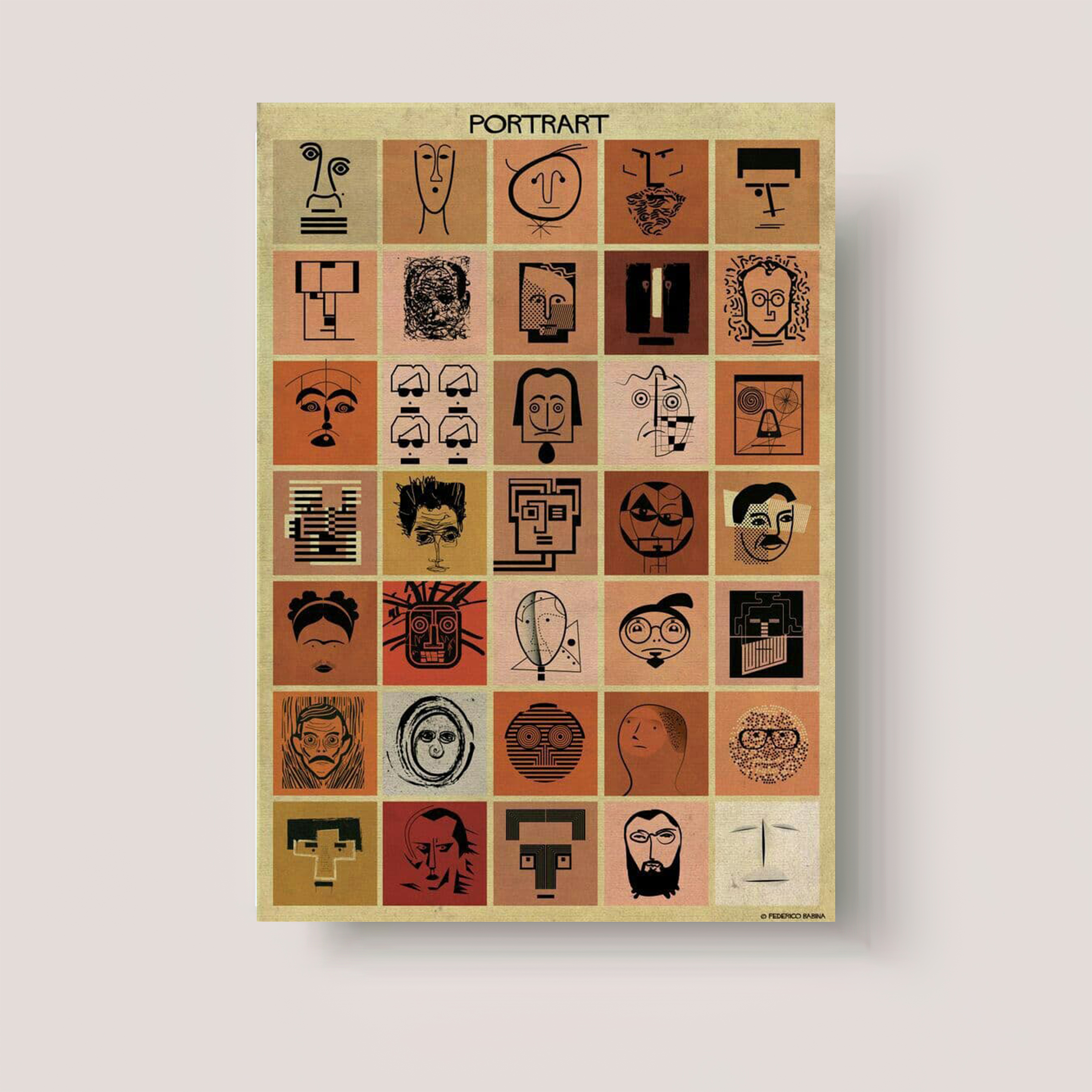 تابلو شاسی گلاک سبک آرت طرح پورتره کد FART18