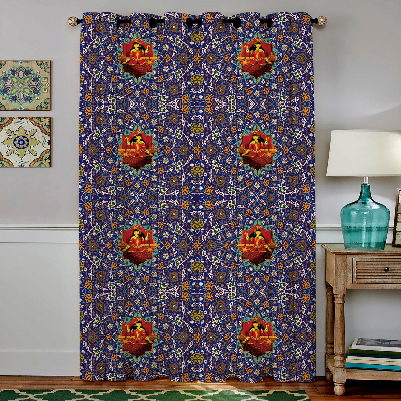 پرده مخمل رنس مدل C4-50134 ارتفاع 190 سانتی متر