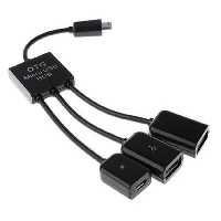 هاب میکرو USB موبایل 1 به 2