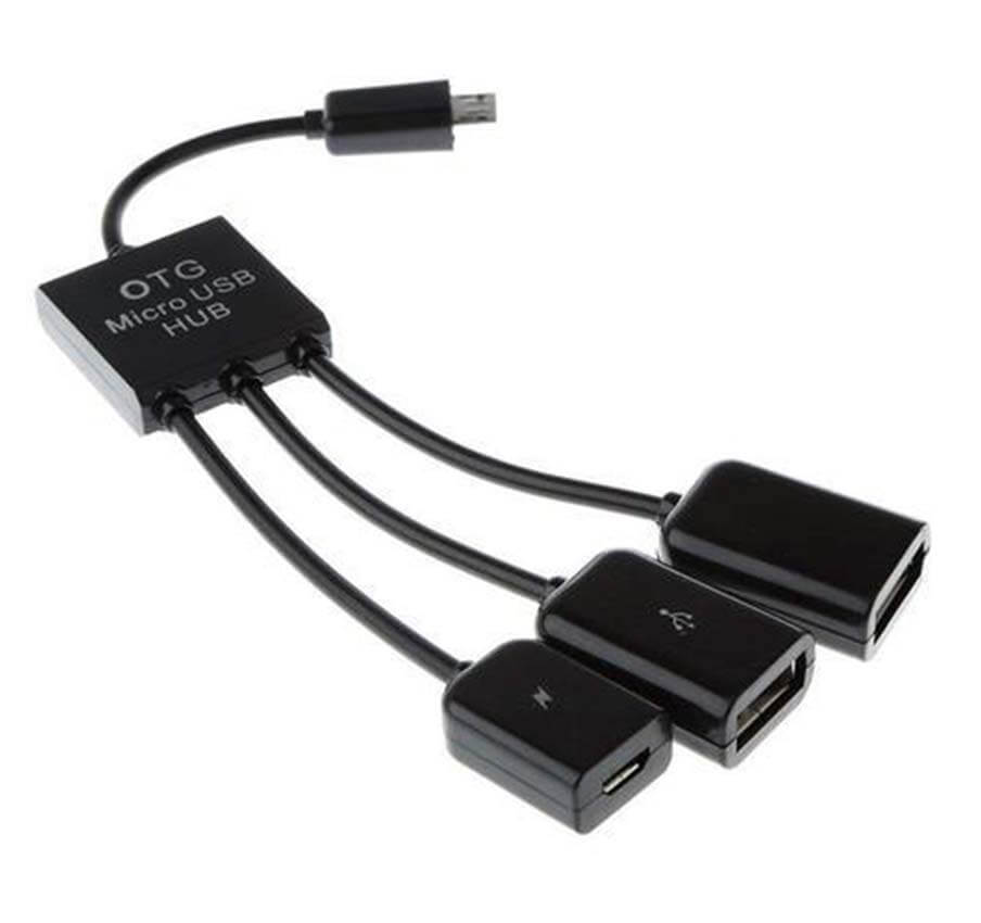 هاب میکرو USB موبایل 1 به 2