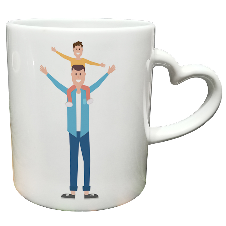 ماگ مدل دسته قلبی طرح روز پدر کد 89