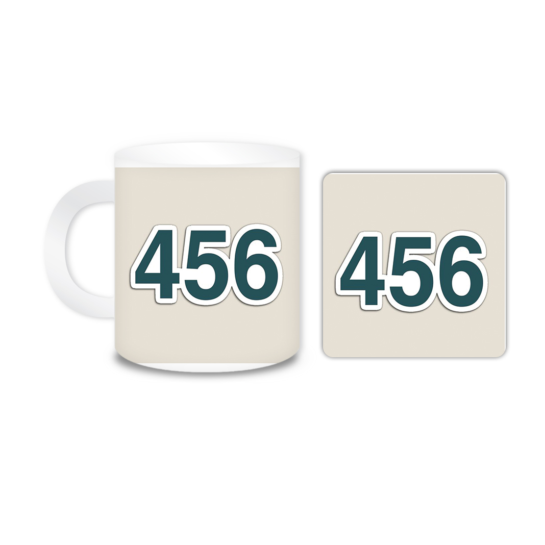 ماگ مدل Squid game کد 2169 به همراه زیر لیوانی