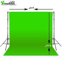 پرده (فون) مخمل 5 × 3 متر سبز