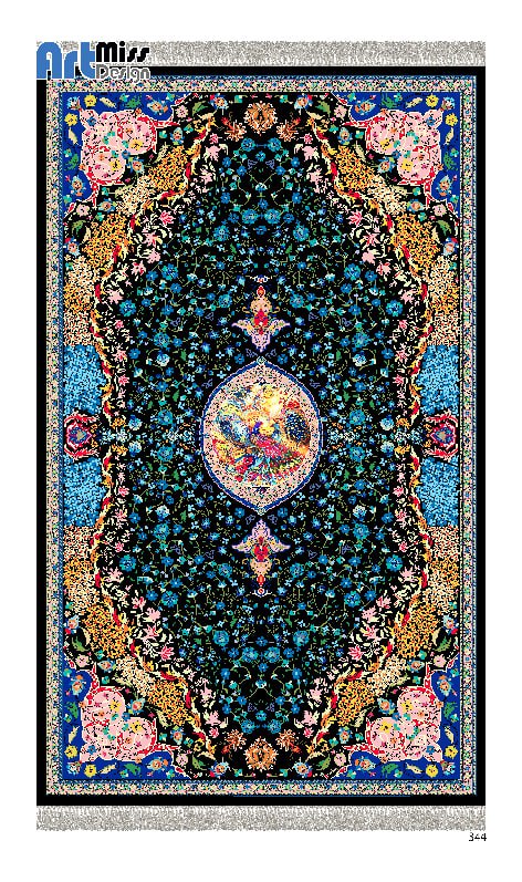 فرشینه و قالیچه درجه1 در ابعاد متنوع با ترمز فرش زمینه آبی