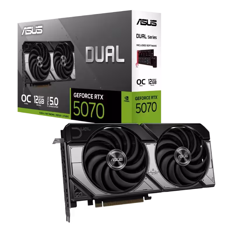 کارت گرافیک ایسوس ASUS Dual GeForce RTX 5070 OC 12GB GDDR7