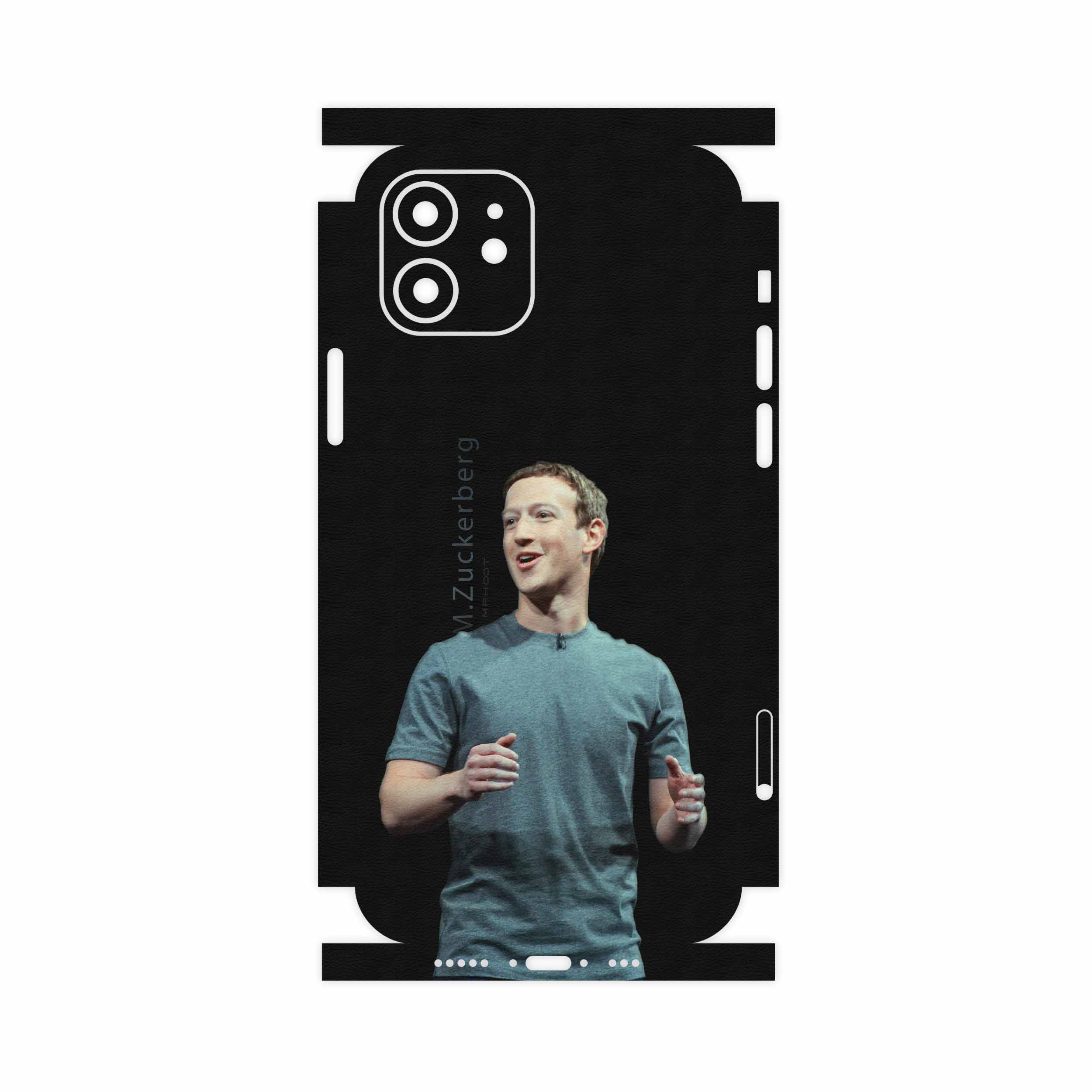 برچسب پوششی ماهوت مدل Mark Zuckerberg-FullSkin مناسب برای گوشی موبایل اپل iPhone 12