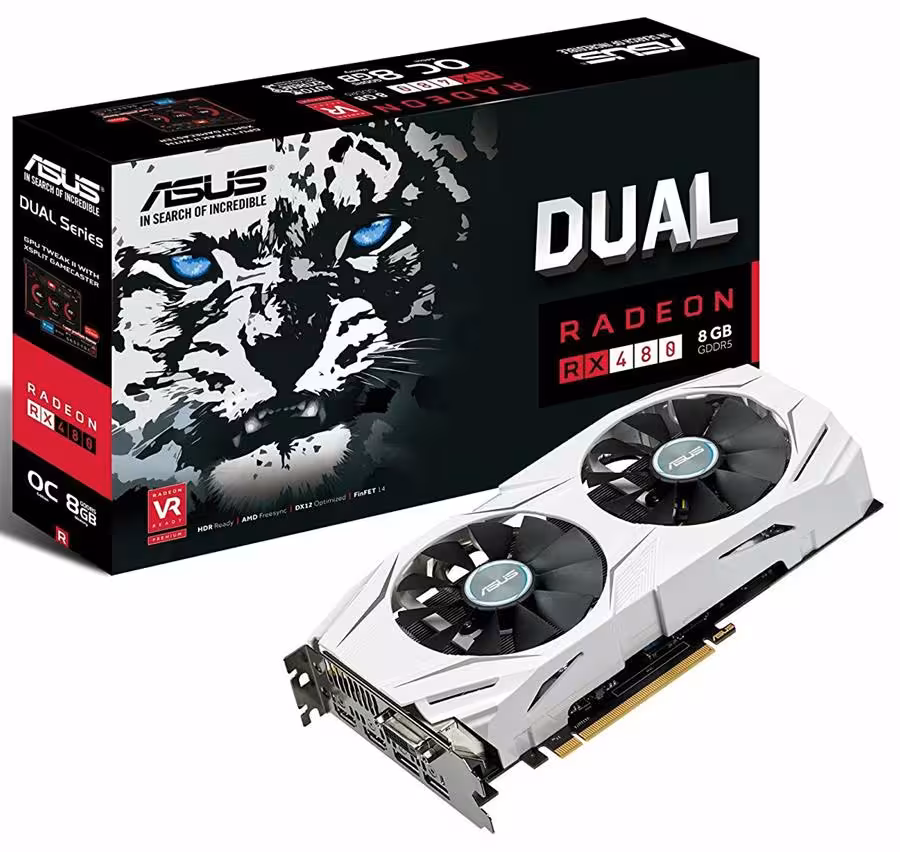 کارت گرافیک ایسوس مدل آر ایکس 480 او 8 جی با حافظه 8 گیگابایت