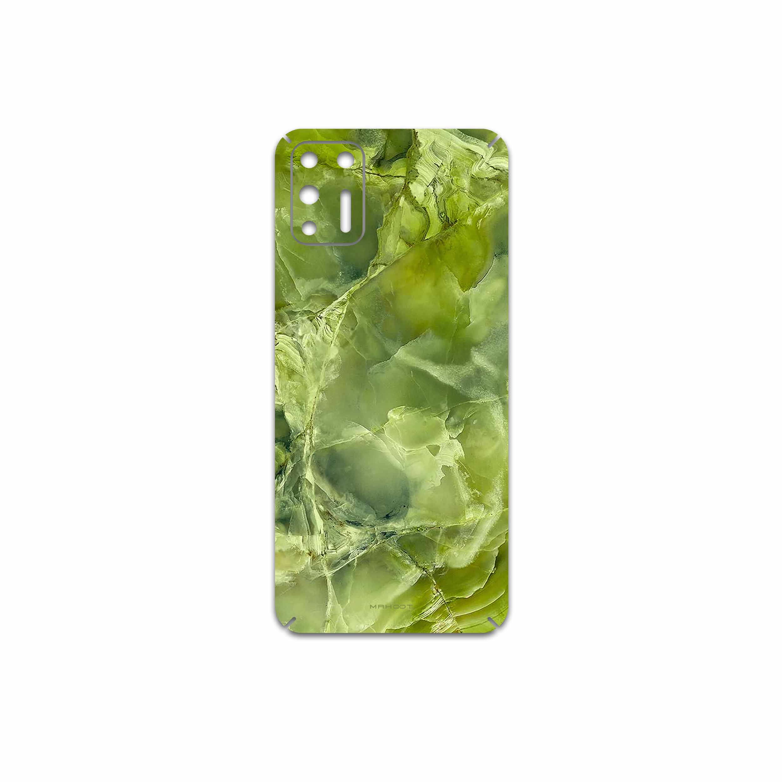 برچسب پوششی ماهوت مدل Green Crystal Marble مناسب برای گوشی موبایل موتورولا Moto G9 Plus