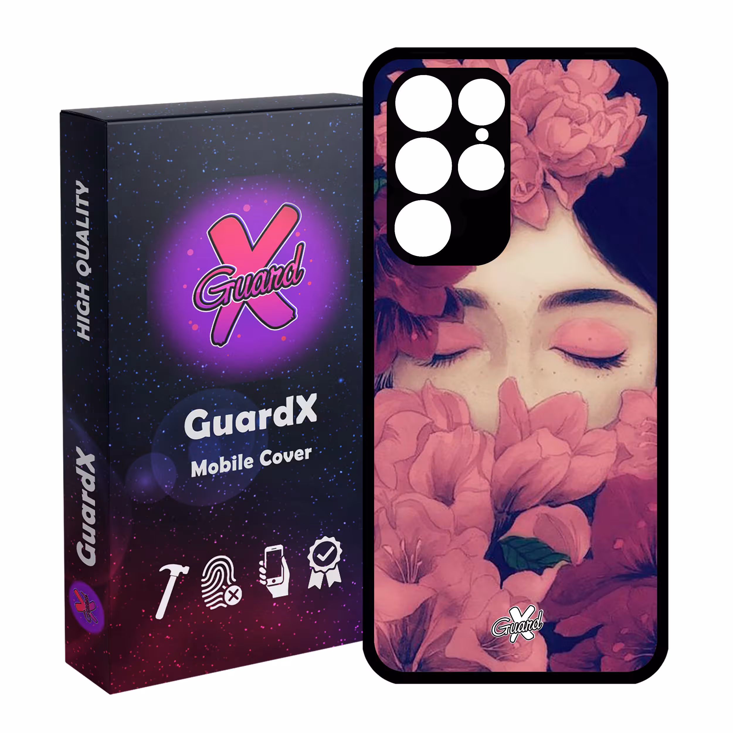 کاور گارد ایکس طرح Girl مدل Glass10027 مناسب برای گوشی موبایل سامسونگ Galaxy S22 Ultra