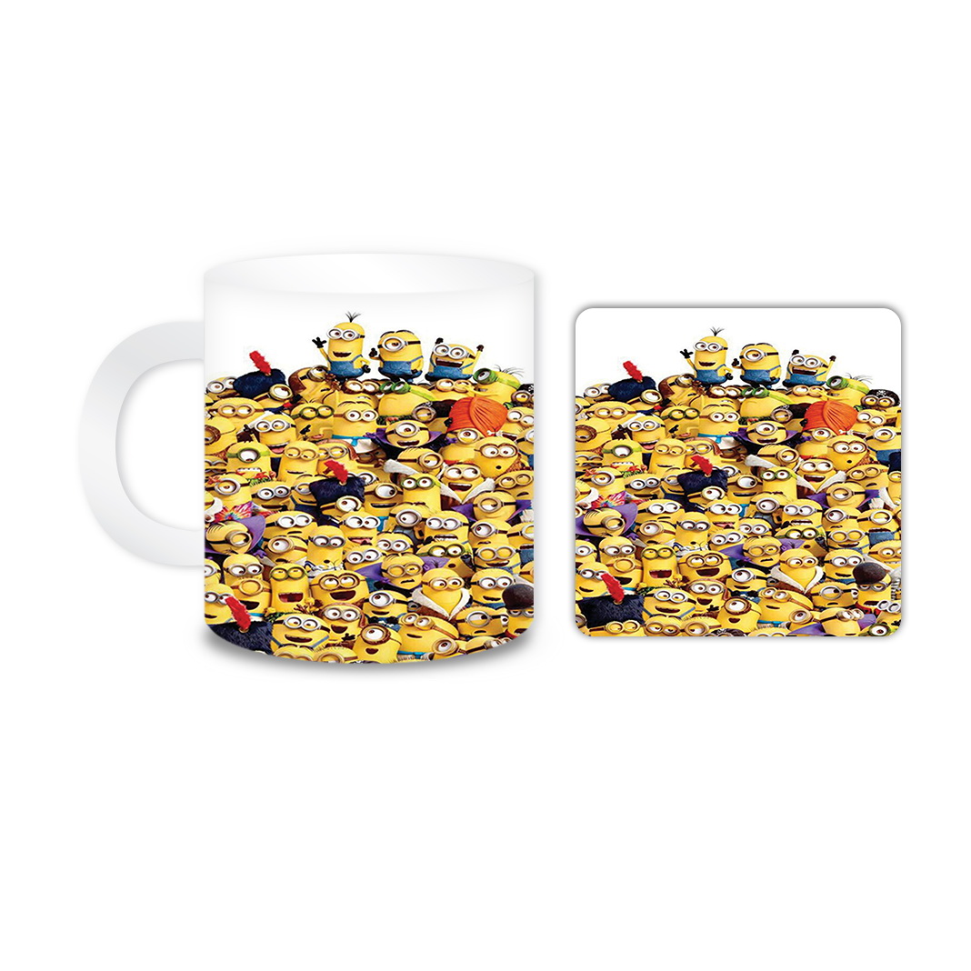 ماگ مدل مینیون کد 682 به همراه زیر لیوانی