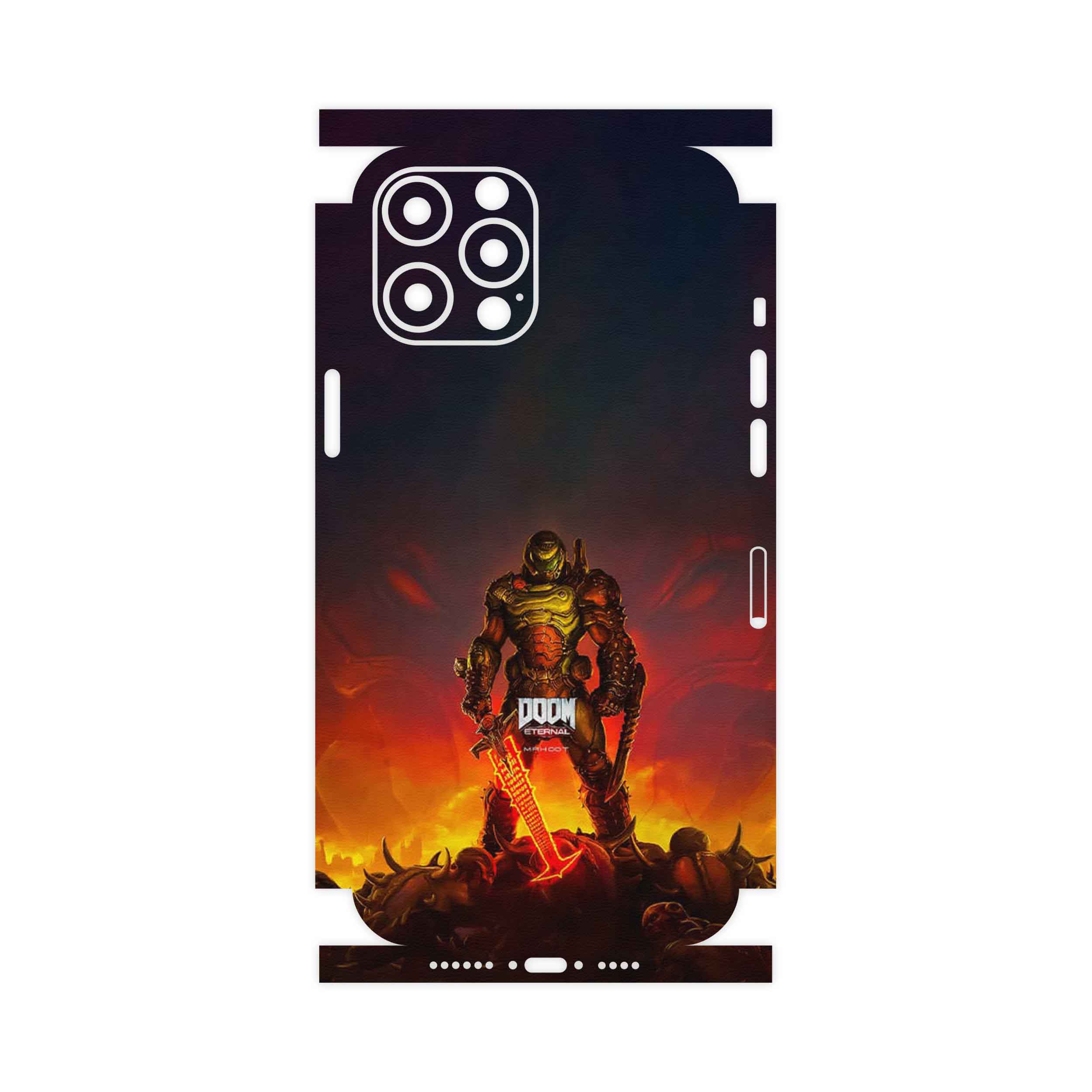 برچسب پوششی ماهوت مدل DOOM Game Series-FullSkin مناسب برای گوشی موبایل اپل iPhone 12 Pro Max