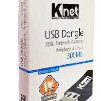 کارت شبکه USB بی سیم کی نت مدل 300Mb بدون انتن