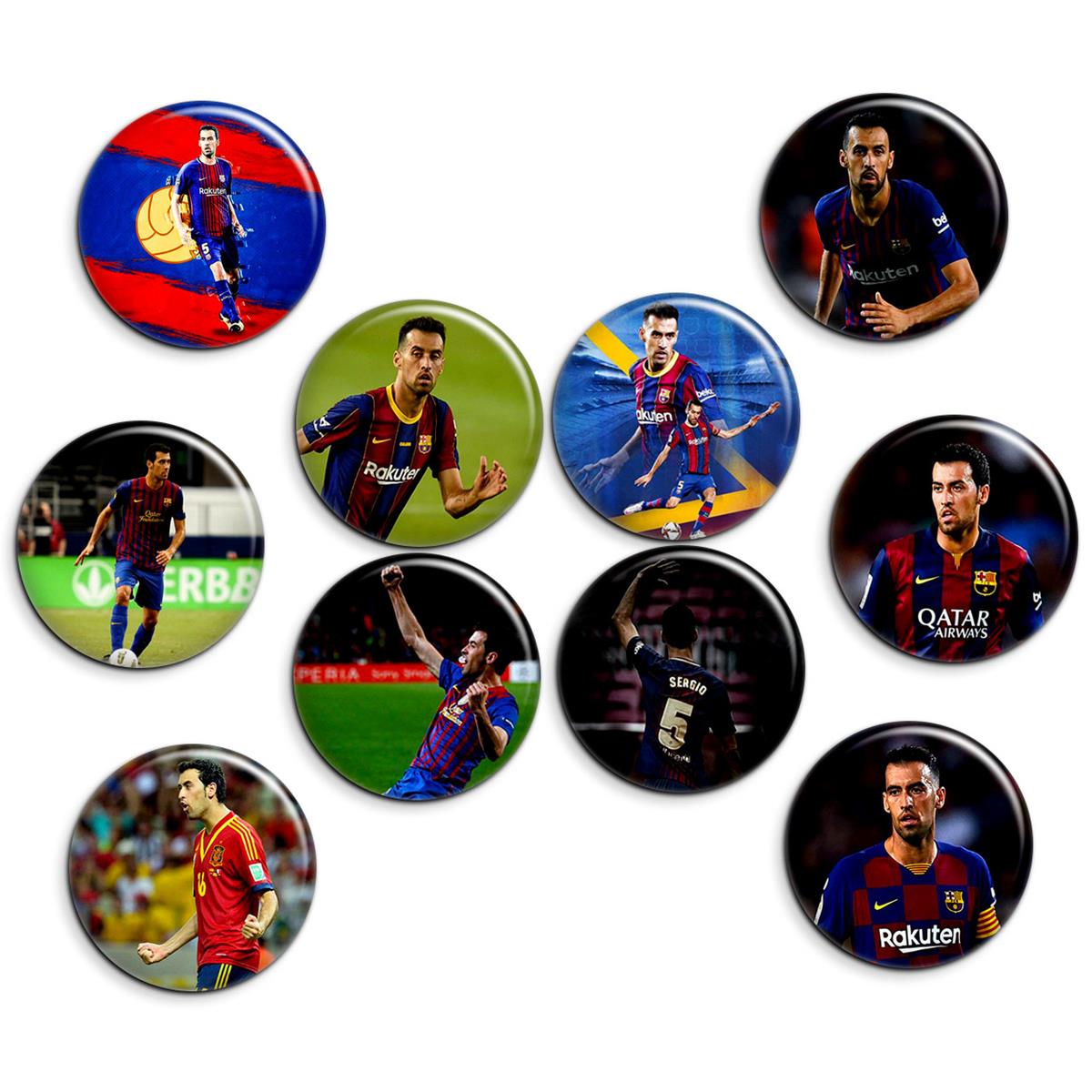 پیکسل پرمانه طرح سرخیو بوسکتس کد pmg.7000 مجموعه 10 عددی