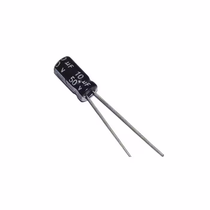 خازن الکترولیت 10 میکروفاراد کد 50V بسته 50 عددی 