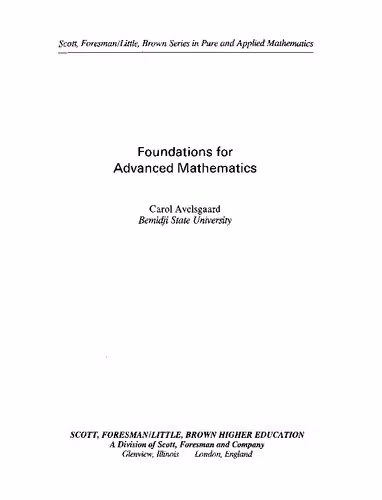 خرید و دانلود نسخه کامل کتاب Foundations for Advanced Mathematics
