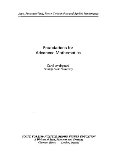 خرید و دانلود نسخه کامل کتاب Foundations for Advanced Mathematics