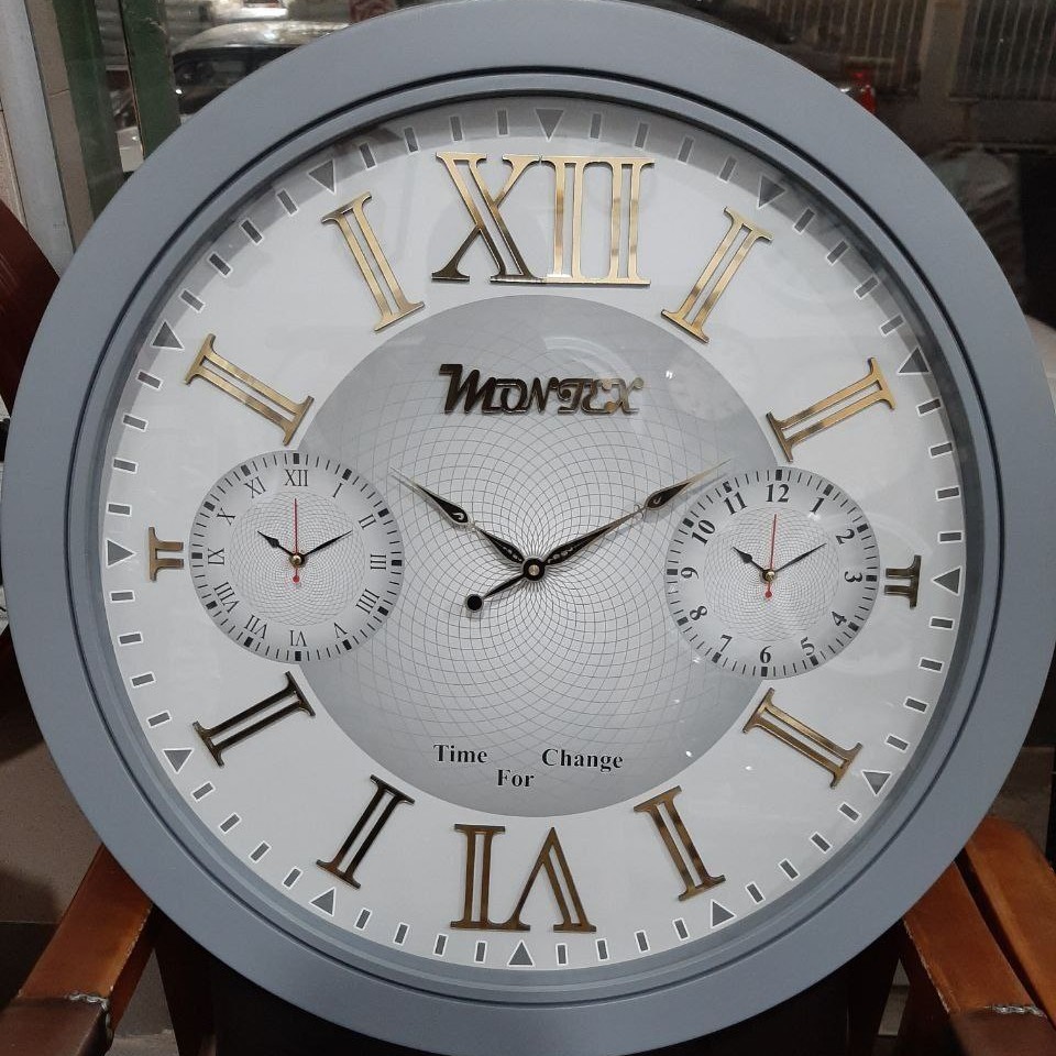 ساعت دیواری مونتکس دو زمانه اعداد رومی