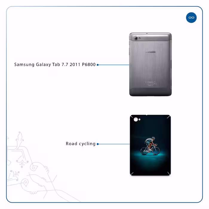 برچسب پوششی ماهوت مدل Road cycling مناسب برای تبلت سامسونگ Galaxy Tab 7.7 2011 P6800