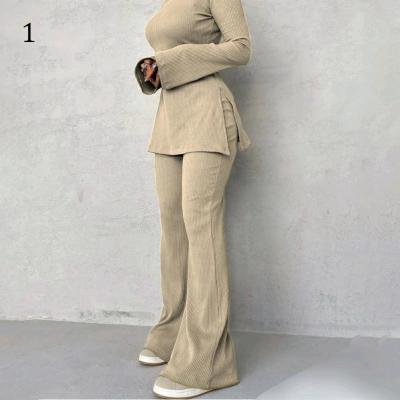 ست بلوز شلواربوتکات یقه گرد زنانه