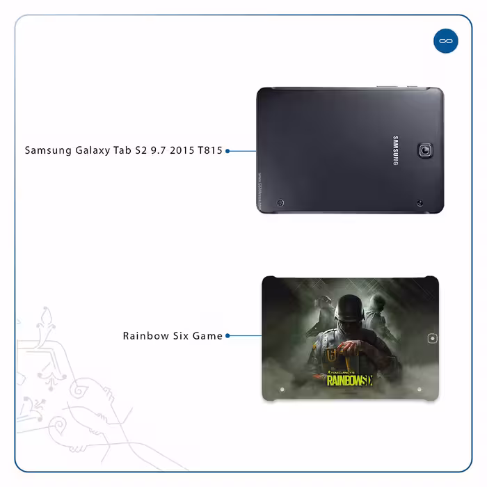 برچسب پوششی ماهوت مدل Rainbow-Six-Game مناسب برای تبلت سامسونگ Galaxy Tab S2 9.7 2015 T815