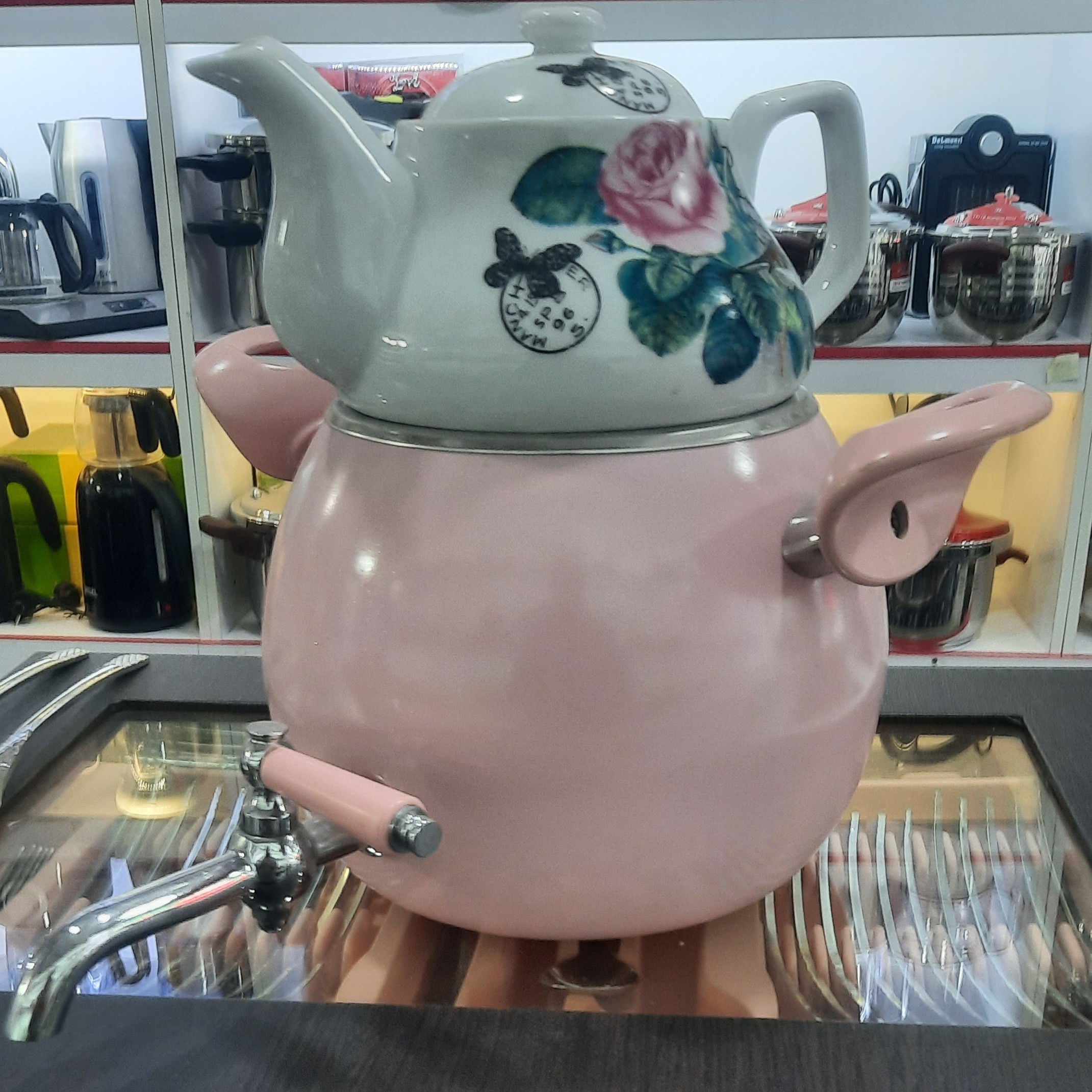 کتری قوری شیردار  لاویوا مدل رزا ساخت ترکیه