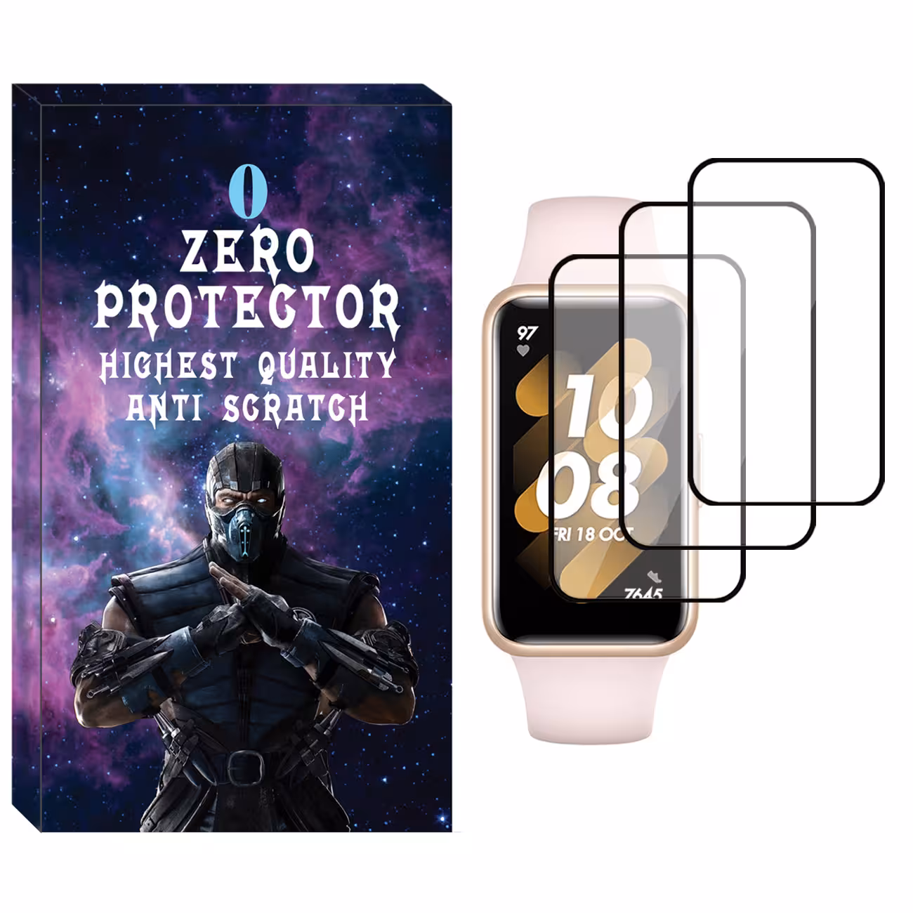 محافظ صفحه نمایش نانو زیرو مدل NZO مناسب برای ساعت هوشمند هوآوی Watch Band 7 بسته سه عددی