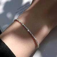  دستبند خاویاری استیل (با جعبه جواهر) نقره ای رنگ ثابت و ضد حساسیت 