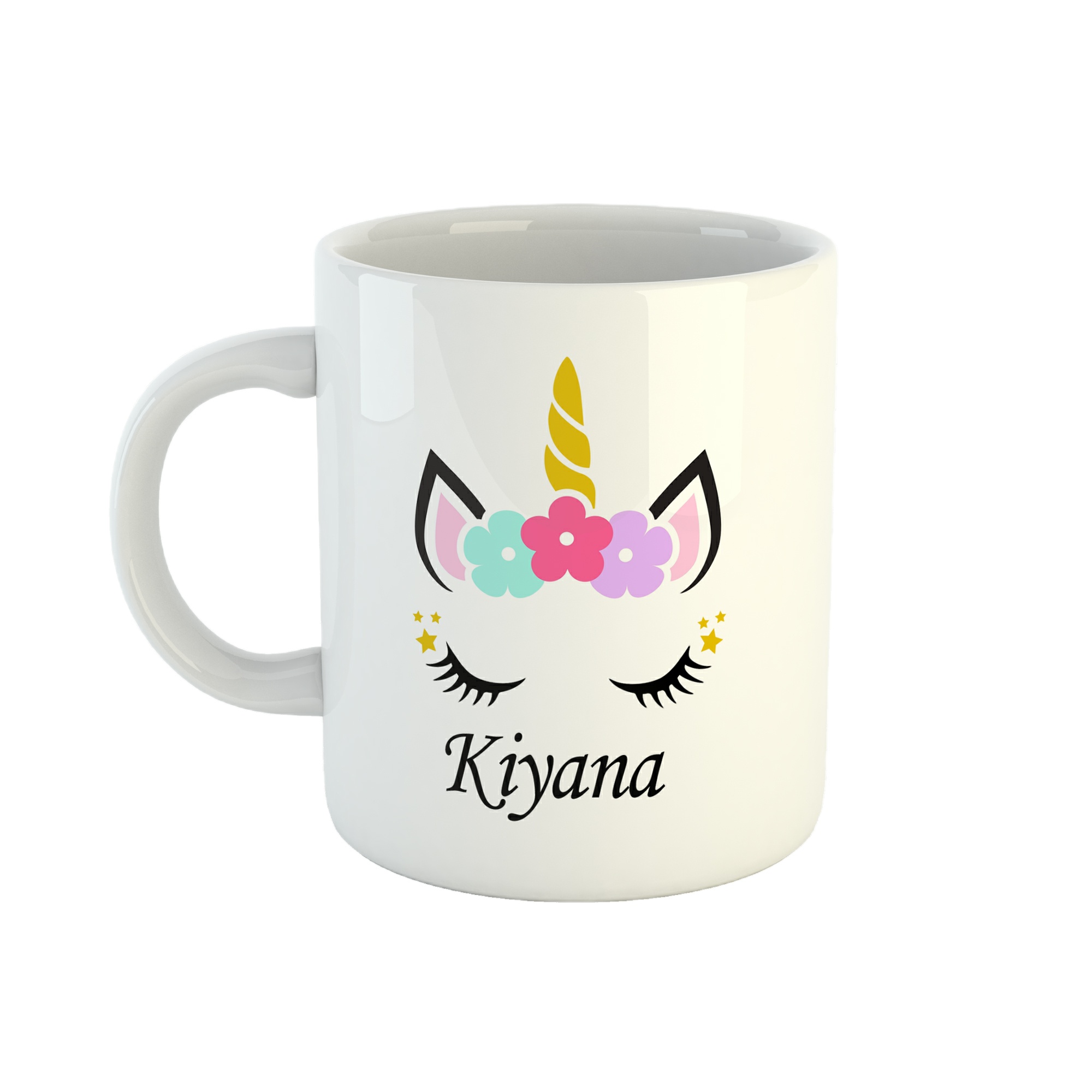 ماگ طرح اسم کیانا مدل unicorn کد 66